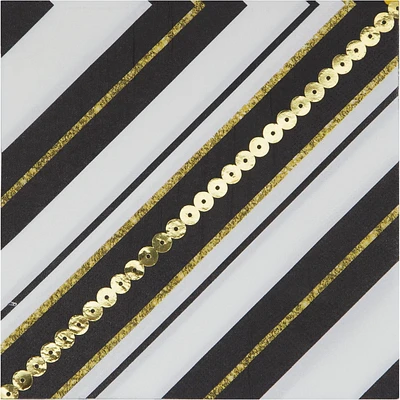 Gold Sequin Stripe Napkins