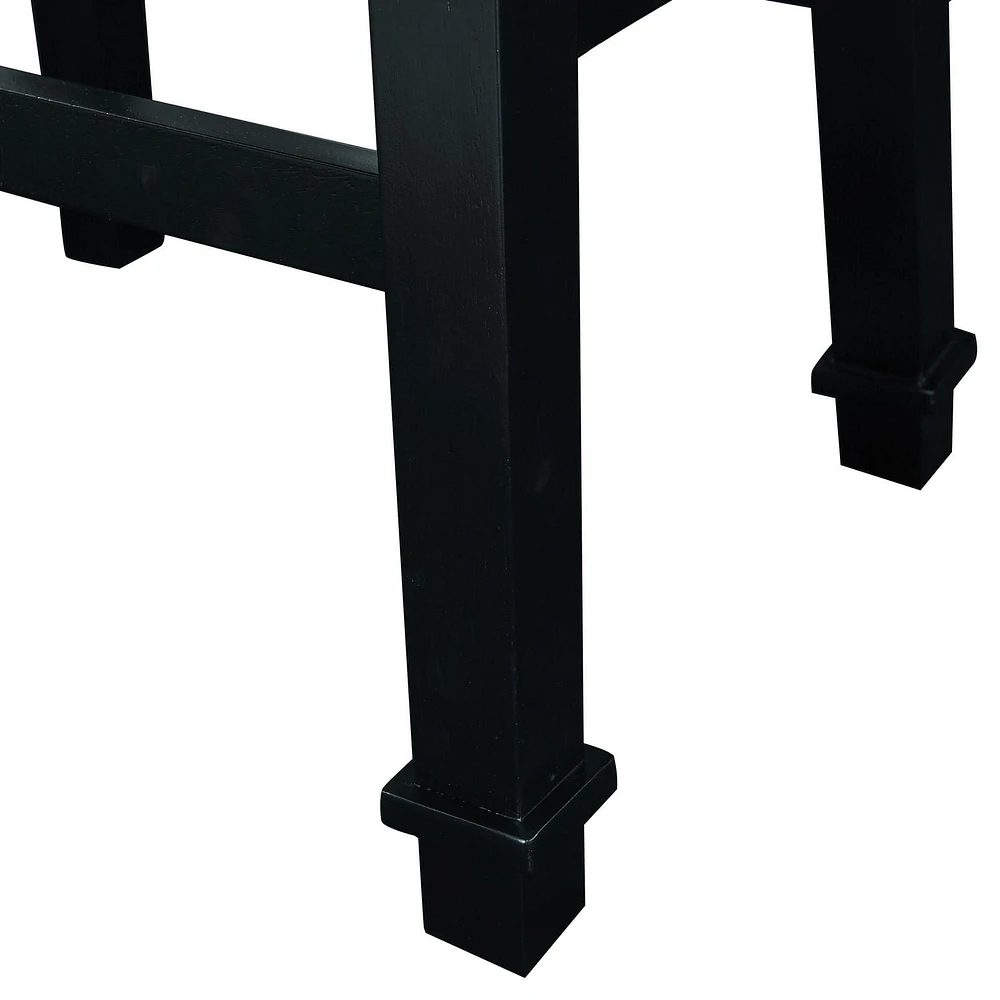 Brady Backless Black and White Tweed Bar Stool
