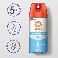 OFF! Aérosol chasse-moustiques doux, sans Deet, jusqu’à 5 heures de protection, 142 g 142 g