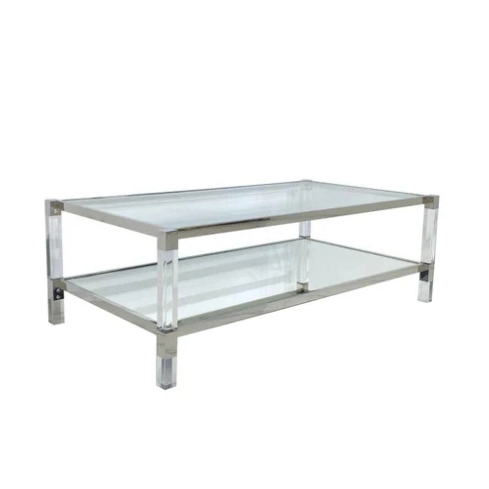TABLE BASSE NERO COULEUR ARGENT