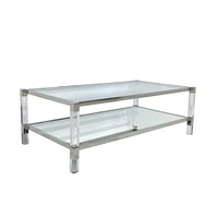 TABLE BASSE NERO COULEUR ARGENT