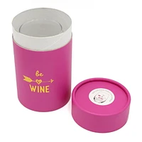 Façon de célébrer la Saint-Valentin Verre à vin dans une boîte ronde rose Be Wine