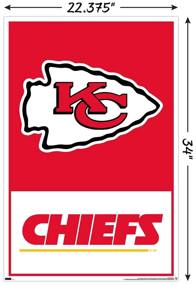 NFL Kansas City Chiefs - Logo 21 Wall Poster, 22.375" x 34"