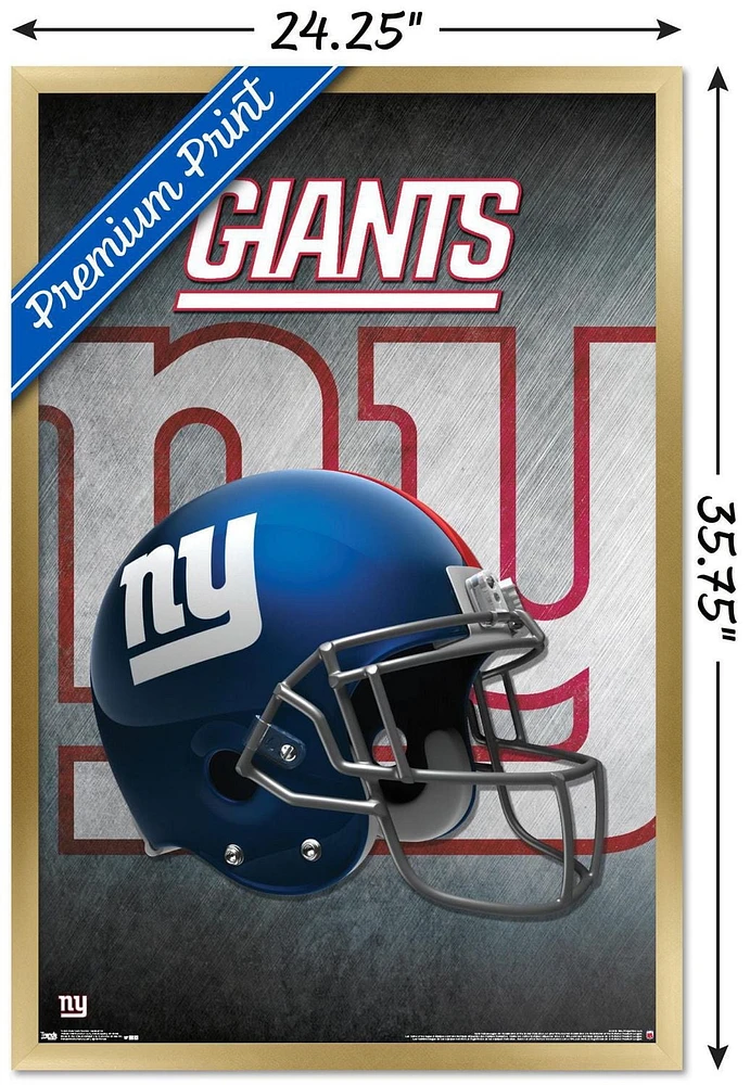 NFL New York Giants - Helmet 16 Wall Poster, 14.725" x 22.375" Framed