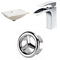 American Imaginations 18.25-in. W CUPC Rectangle Bathroom Undermount Sink Set In White