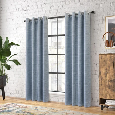 Loft Living Suez, panneau de rideau à oeillets contemporain,100% occultant 52" x 84", huître