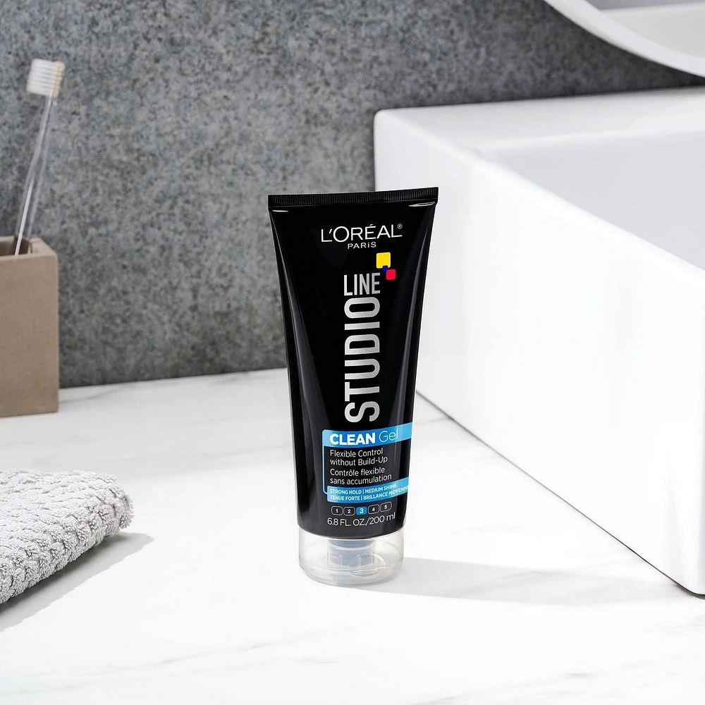 Studio Line Gel coiffant CLEAN Tenue flexible forte