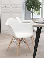 Chaises baquets en plastique blanc de la collection Heavenly, lot de 2