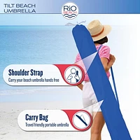 Parasol de 2,13 m (7 pi) avec ancrage de plage Rio Beach