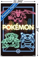 Pokémon - Neon Group Wall Poster, 14.725" x 22.375"