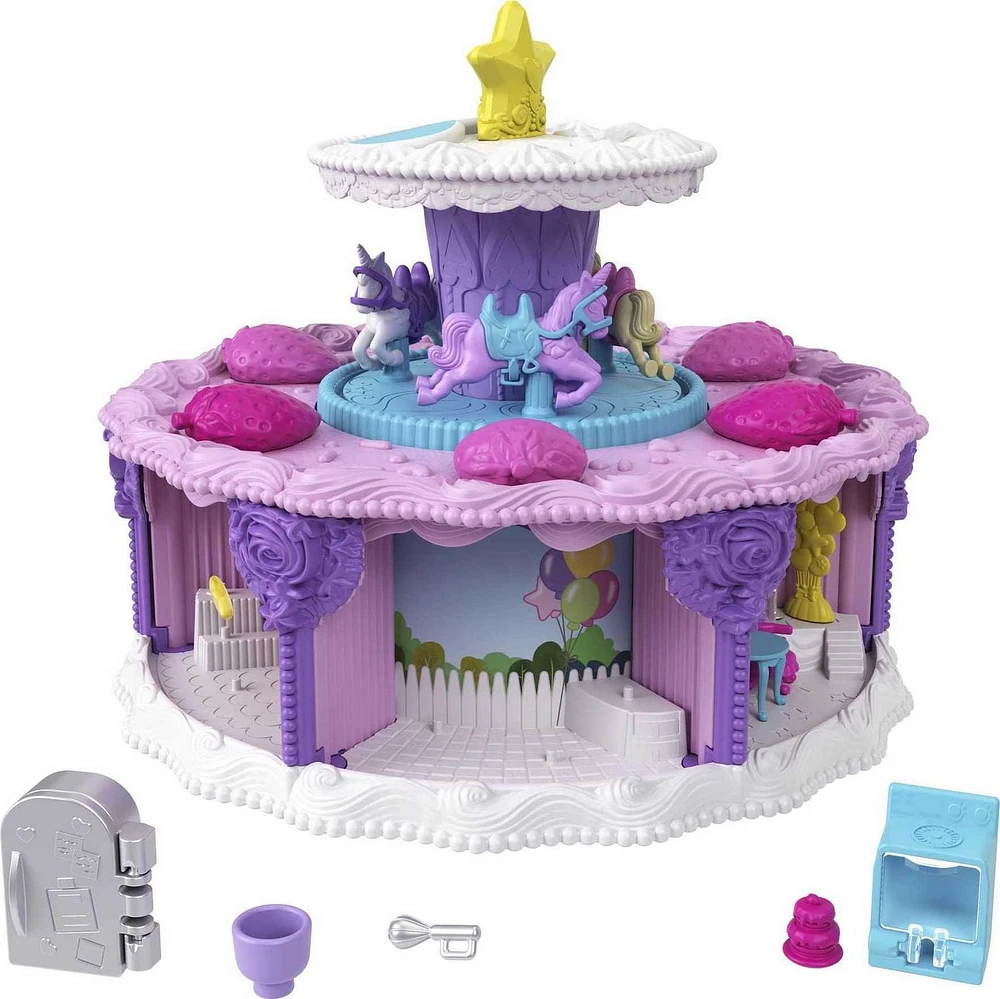 Polly Pocket-Coffret Gâteau d’Anniversaire en Forme de Gâteau