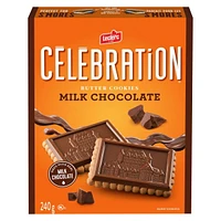 Celebration Milk Chocolate Top Butter Cookies, 240g / Boxed Cookies