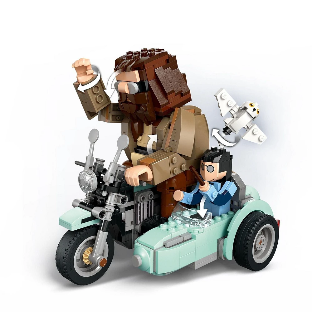 LEGO Harry Potter Hagrid & Harry's Motorcycle Ride Building Toy - Kids Motorcycle Toy for Boys and Girls, Harry Potter Fans, Ages 9+ - Gift Idea for Birthdays - 76443