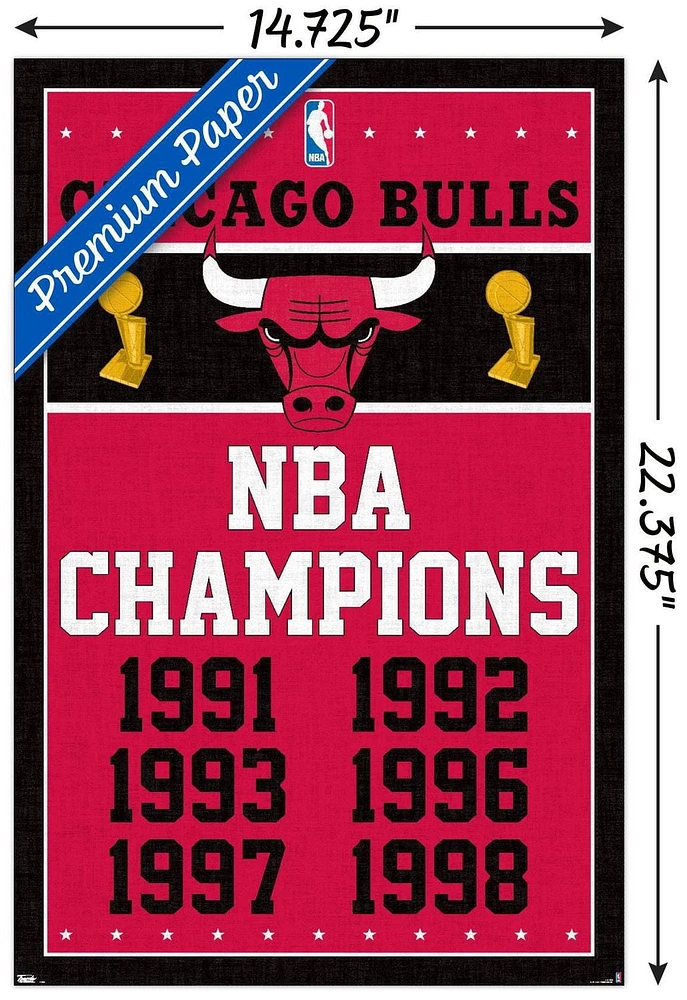 NBA Chicago Bulls - Champions 13 Wall Poster, 14.725" x 22.375"