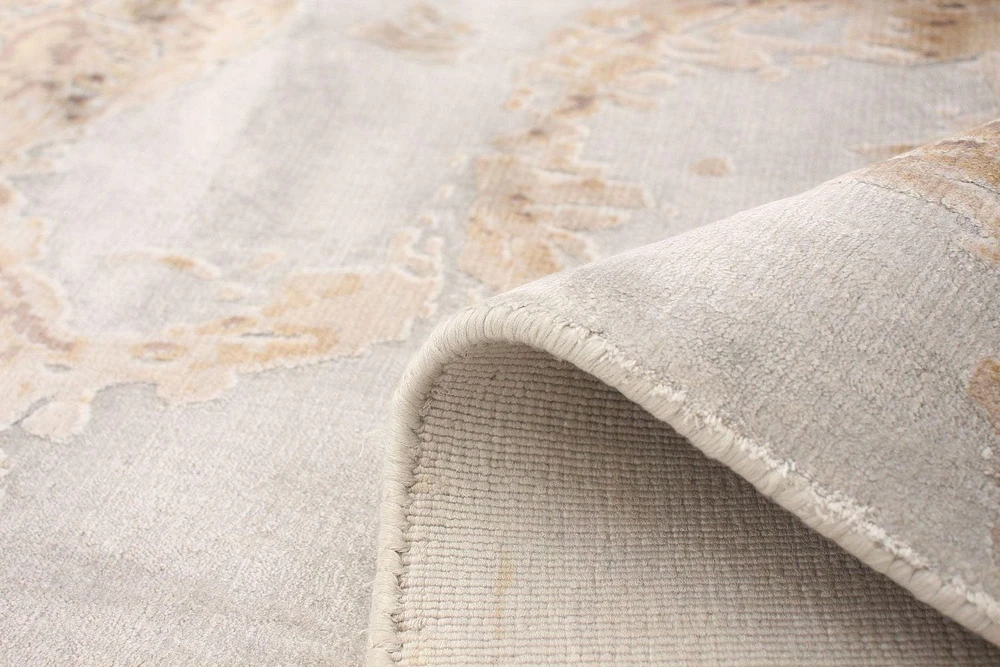 ECARPETGALLERY 5'3" x 7'6" Carved Galleria Hand Loomed Area Rug for Living Room, Dining Room and Bedroom in Grey