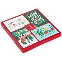 Connections from Hallmark Colourful Boxed Christmas Cards Assortment, Pack of 20