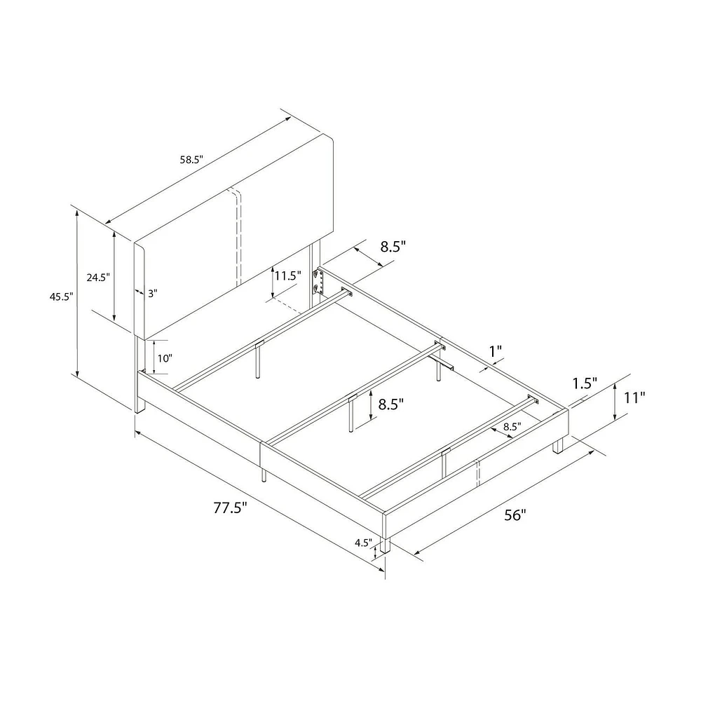 DHP Janford Upholstered Bed