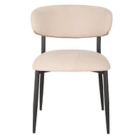 Chaise de salle à manger Tina, ensemble de 2, Beige