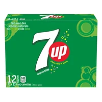 7UP Soft Drink, 355 mL Cans, 12 Pack, 12x355mL