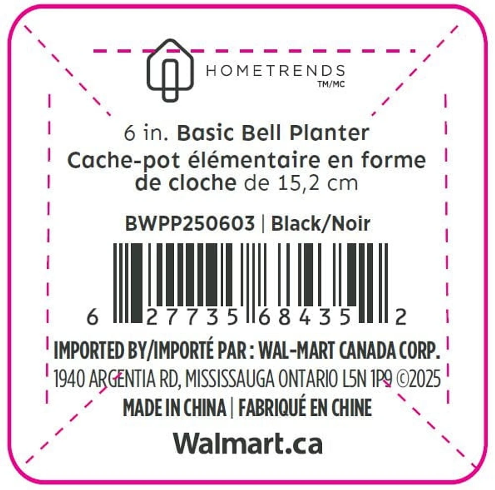 Hometrends Cache-pot élémentaire en formede cloche