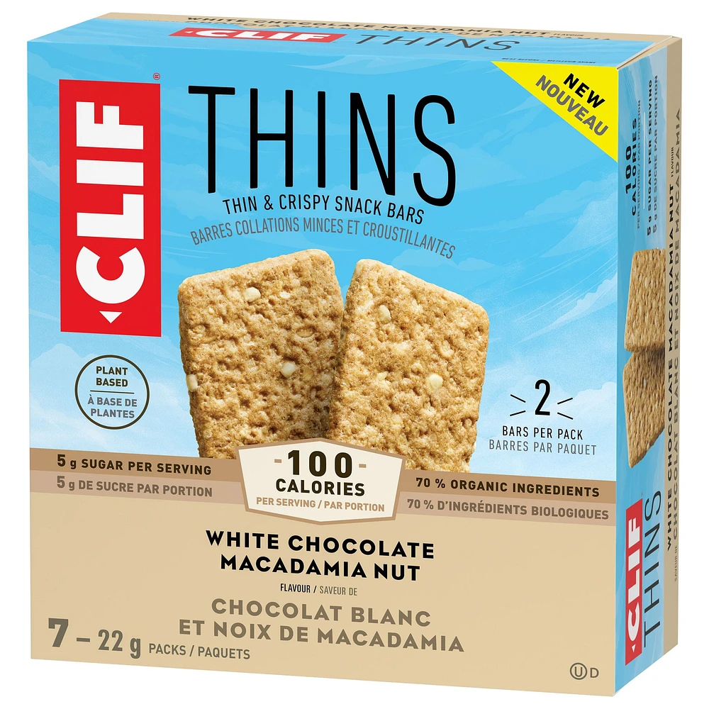 CLIF Thins White Chocolate Macadamia Nut 7CT, CLIF Thins White Chocolate Macadamia Nut 7CT