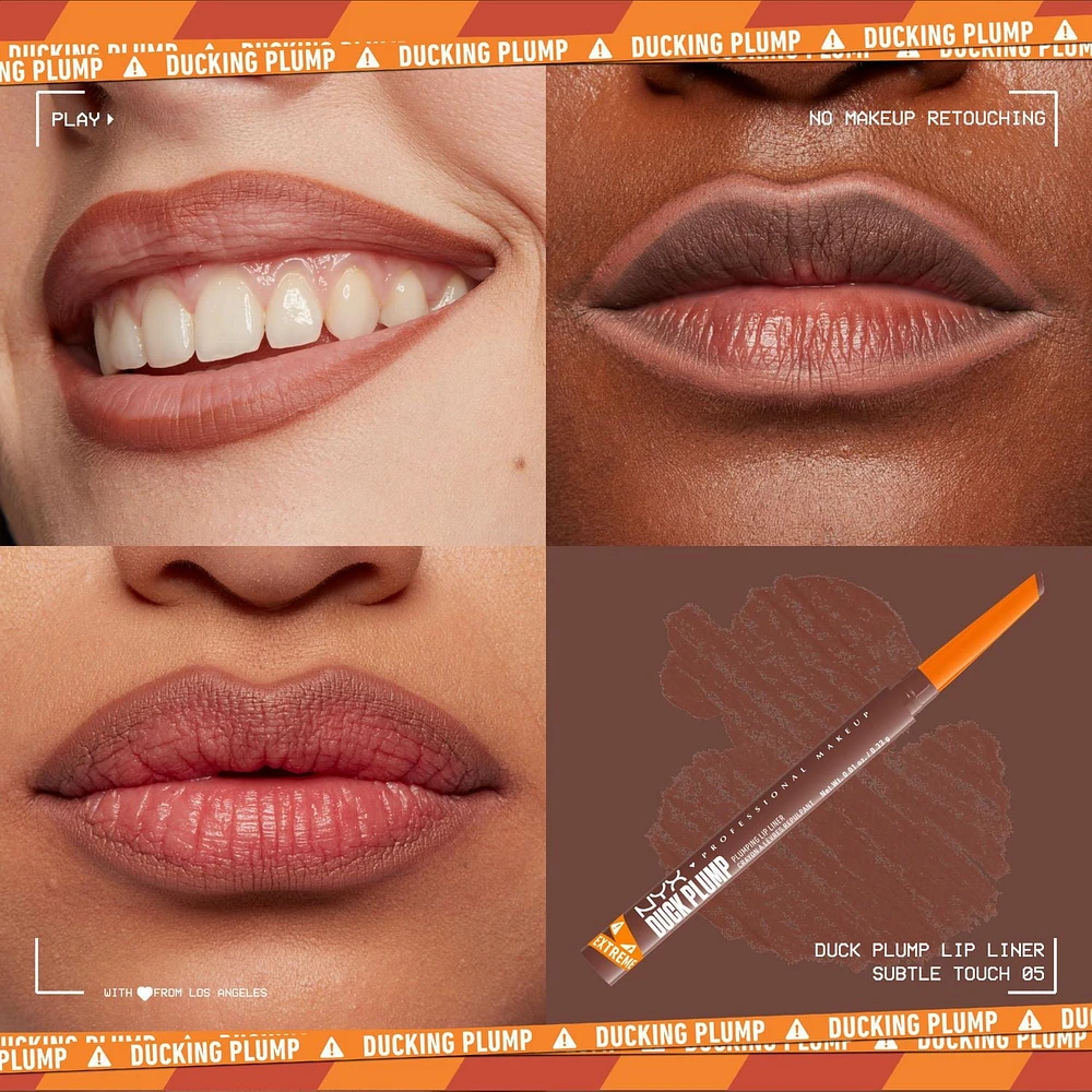NYX Professional Makeup Duck Plump Plumping Lip Liner, With Spicy Ginger & Capsicum