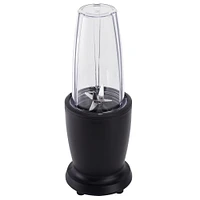 Ensemble de mixeur Mainstays de 10 pièces, noir, 300 W, avec 3 pots (10 onces, 16 onces, 18 onces), 2 couvercles à boire, lame en acier inoxydable
