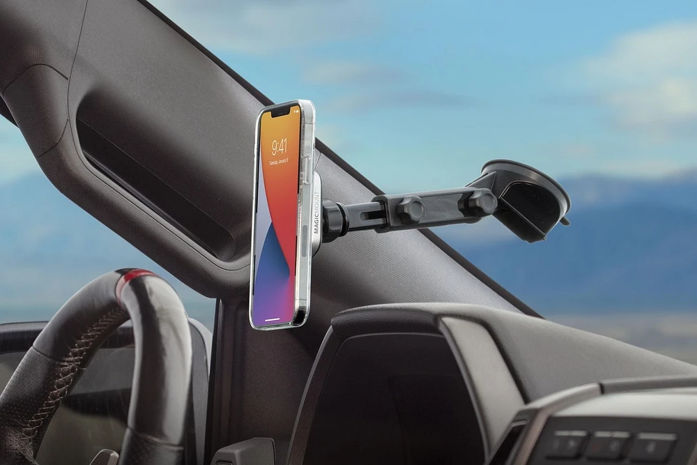 Scosche MP2WDEX2-XTSP MagicMount Pro 2 Extendo Telescoping Magnetic Window/Dash Phone Mount, Telescoping MagSafe Phone Mnt