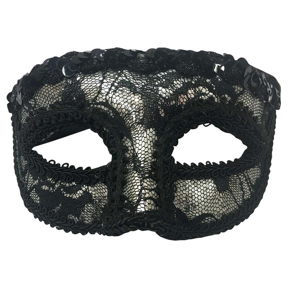 Women's Silver Lace Mask