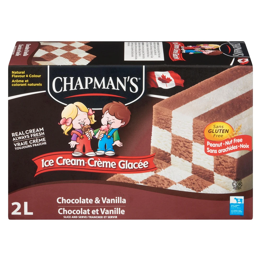 Chapman's Markdale Creamery Chocolate Vanilla Checkerboard Ice Cream, 2L
