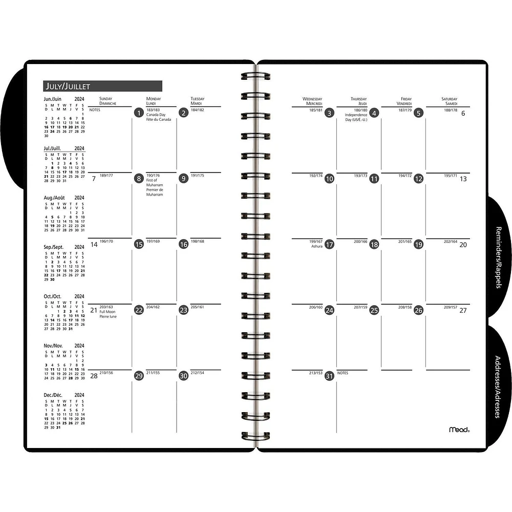 Planificateur poly hebdomadaire/mensuel Mead Pocket 2025 Planificateur