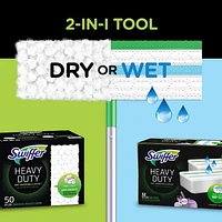 Trousse de départ Swiffer Sweeper 2 en 1 Dry et Wet multi-surface pour balayer et nettoyer les planchers