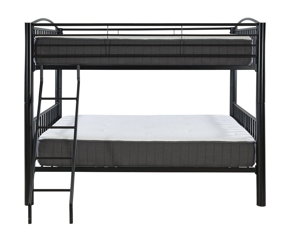 Conrad Full over Full Metal Bunkbed, Black