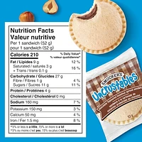 Smucker's Uncrustables Sandwich à la Tartinade de Noisettes Aromatisée au Chocolat, congelé, paquet de 10, 52g SM 52G UNCR CHO HZT SW 10PK