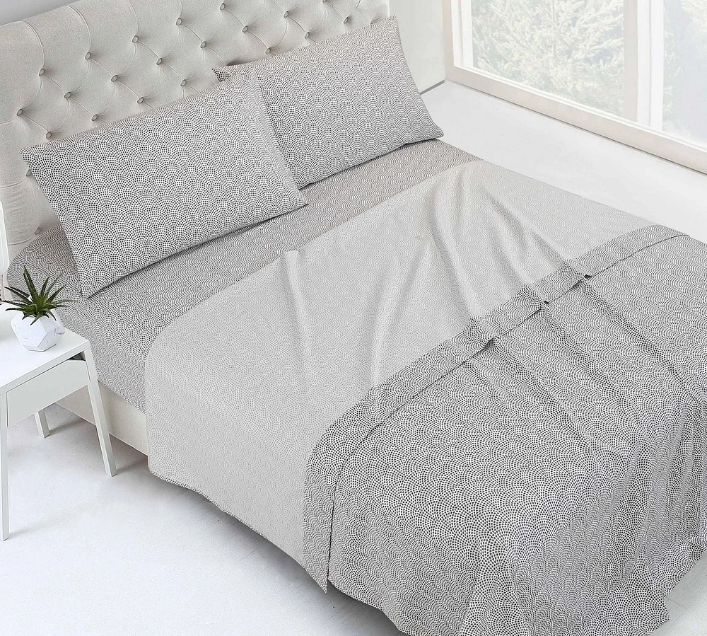 4 Piece High Quality Printed Microfibre Sheet Set