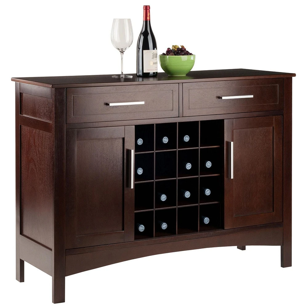 Winsome Buffet-armoire/desserte Gordon fini Cappuccino