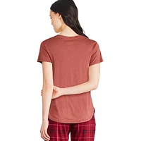T-shirt de nuit avec encolure en V George pour femmes Tailles TP–TTG