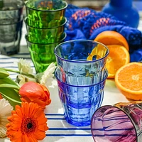 Duralex Picardie Gobelets en verre de couleurs assorties 250 ml, Ensemble de 4