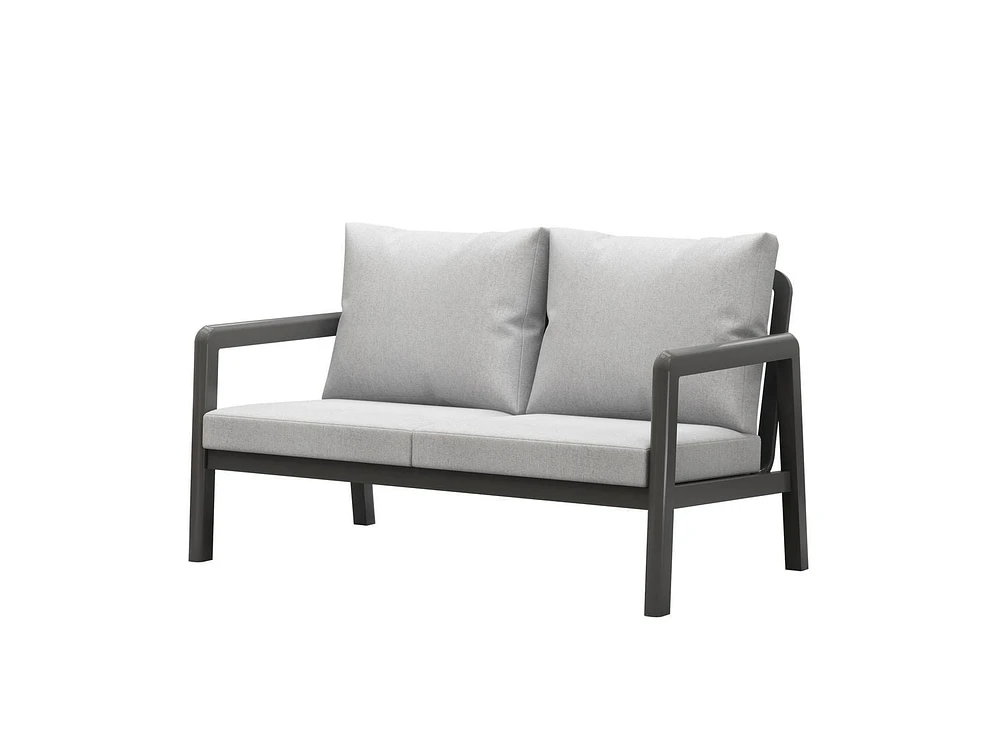 Ensemble Sectionnel de Patio en Aluminium Boston, Gris