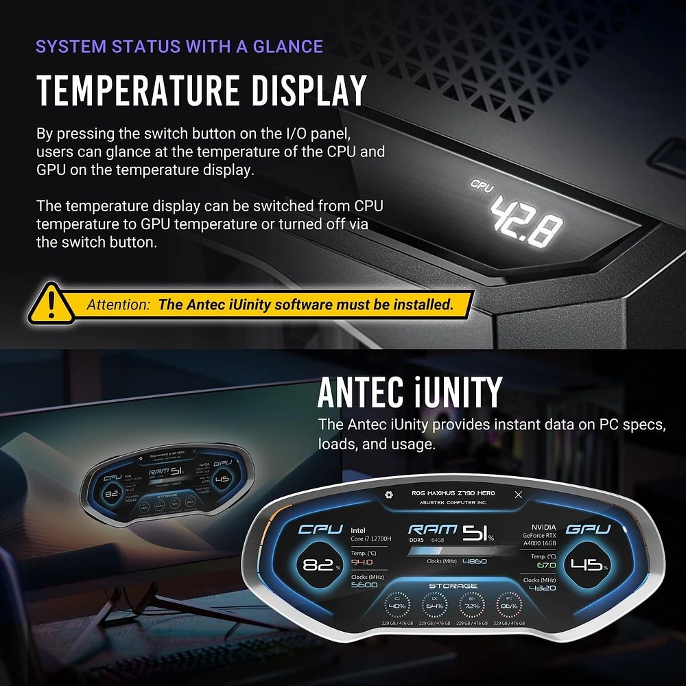 ANTEC PERFORMANCE 1 FT ARGB - Full-Tower - E-ATX - Highly Compatible PC Case