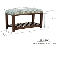 Banc En Bois Avec Plateau (Winston)