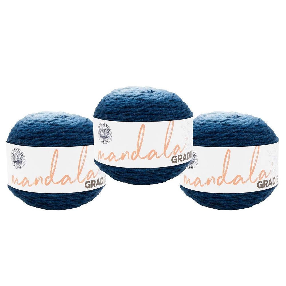 Fil Lion Brand Mandala® Gradient #4 Fil Peigné/Moyen 150g/270m 3-Paquet