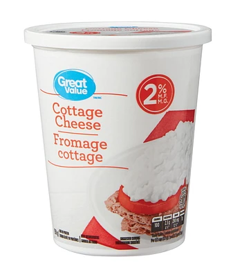 Great Value 2% M.F Cottage Cheese, 750 g