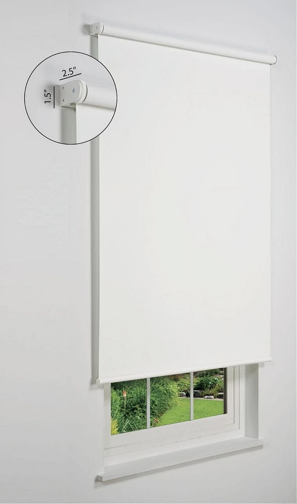 Store à enrouleur occultant sans fil Linen Avenue-Blackout White