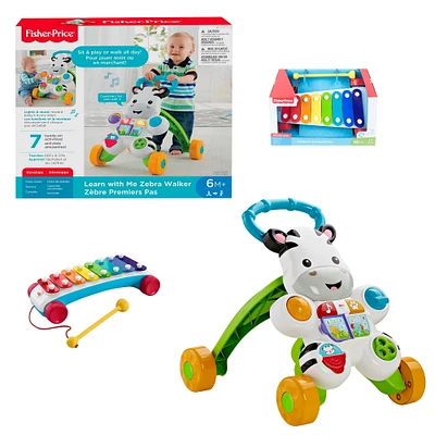 Ensemble Fisher-Price – Zèbre Premiers Pas et Xylophone classique