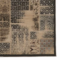 Tapis Bijou PatchWork beige et bleu de 8 pi x 10 pi 4 po