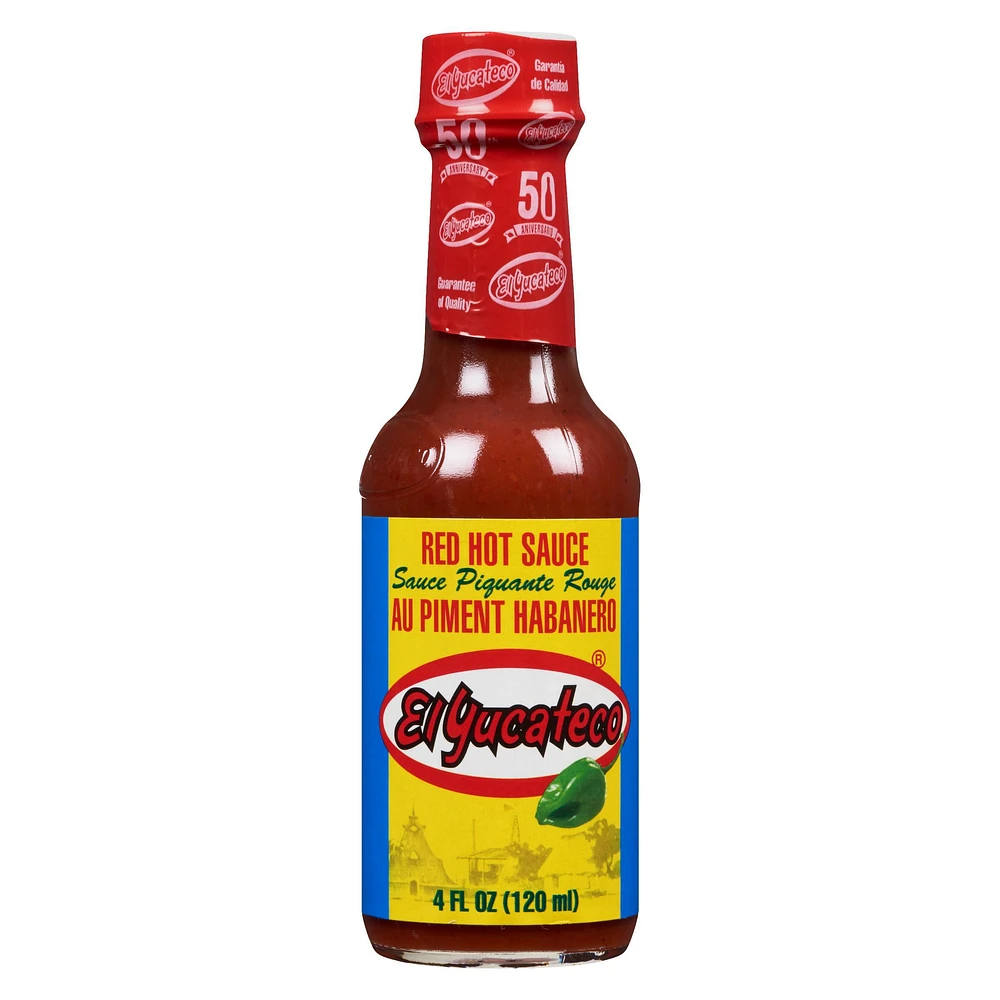 El Yucateco Red Habanero Hot Sauce, 120 mL