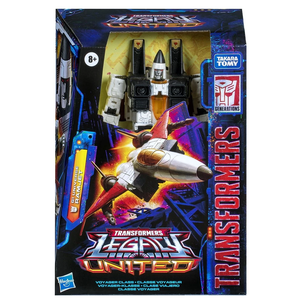 Transformers Legacy United Voyager G1 Universe Ramjet 7” Action Figure, 8+