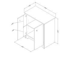 South Shore Vito Small 2-Door Storage Cabinet