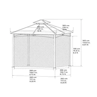 HOMETRENDS 10 ft. x 10 ft. Hardtop Gazebo